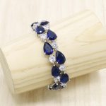 Bridal Jewelry - Royal Blue Silver Bridal Jewelry Set