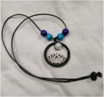 Necklace Black & White Lilly Wood Jewelry Set