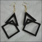 Geometric Shape Wood Earrings - Check out our top earrings.