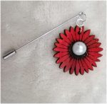 Flower Dangle Wood Hijab Pin - Affordable hijab pin price in Bangladesh