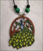 Wood Necklace Peacock Set