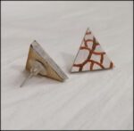 Wood Fashion Jewelry - Triangle Push Earrings