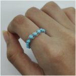 Finger Ring Size Adjustable Wire Braided Bead